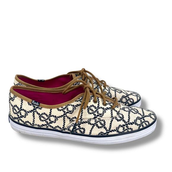 KEDS Woman's 'Champion Knot' Print Canvas Sneakers 10 Nautical Beach Sailing - Picture 6 of 8